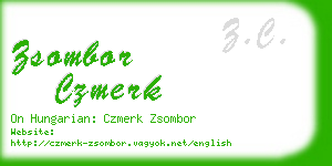 zsombor czmerk business card